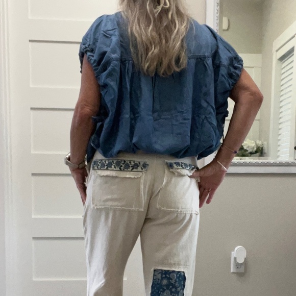 ☀️Veveret “ Henderson “ Veveret Cap Sleeve Front Pleated Tencel Top LAST ONE - Picture 11 of 11